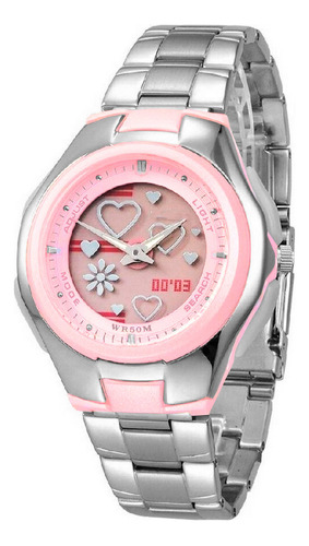 Reloj Dama G-force Lady Love Dual Acero Al206 + Estuche