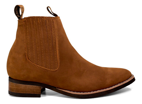 Botas Cortas Vaqueras Hombre Nobuck Oro E-819