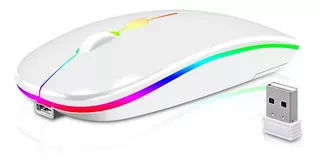 Mouse inalámbrico recargable GOOJODOQ M06 blanco