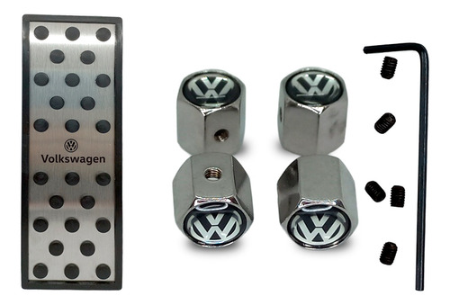 Apoya Pie Descanso Acero Volkswagen + Cubre Valvulas X4