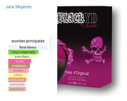 Perfume De Mujer Yd Black L'elixir Yves Dorgeval