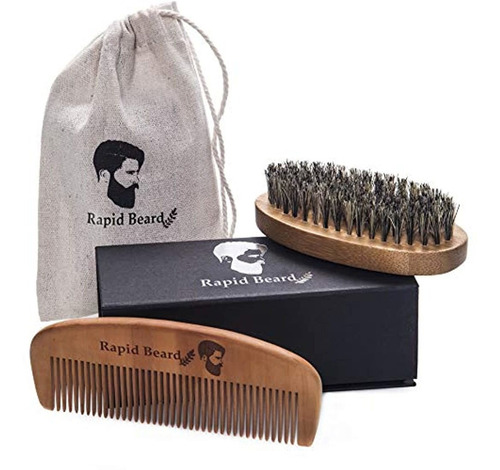 Kit De Cepillo Para Barba Y Peine Para Barba Rapid Beard  Envío gratis