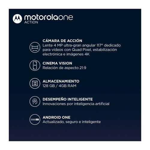 Motorola One Action Dual SIM 128 GB pearl white 4 GB RAM