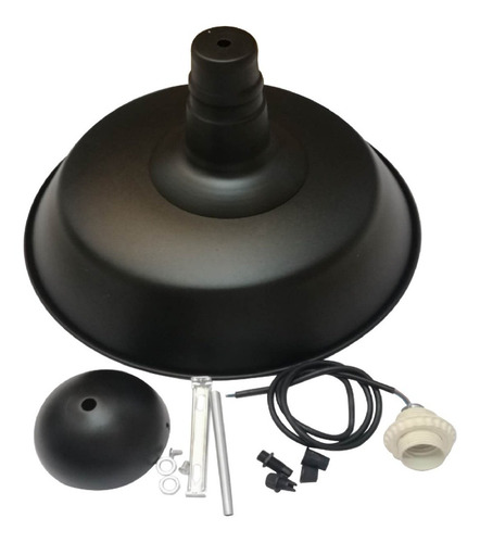 Lampara Vintage Colgante Negra