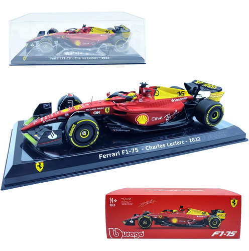 Htlnuzd Bburago 24 1/24  Nuevo F1-75#16 Para Ferrari 75 Ani.