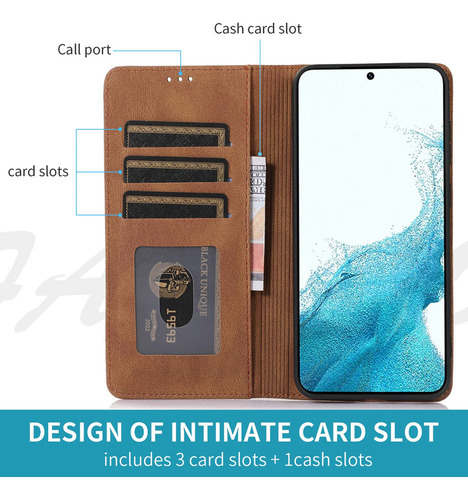 Funda Piel Con Tapa Para Samsung Galaxy, Diseño Tarjet