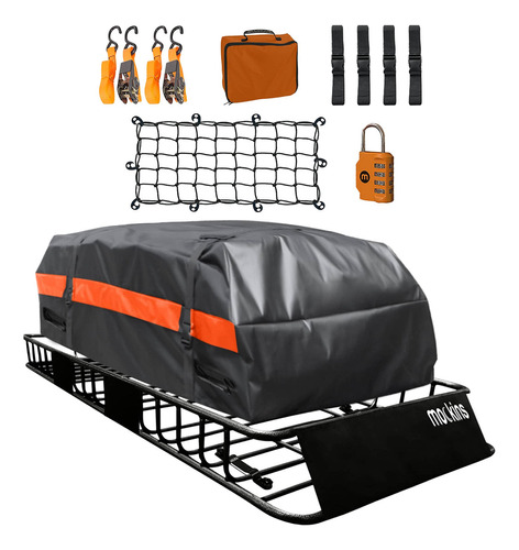 Mockins 64x39x6 Anti Rust Rooftop Cargo Carrier 20cu Waterp.