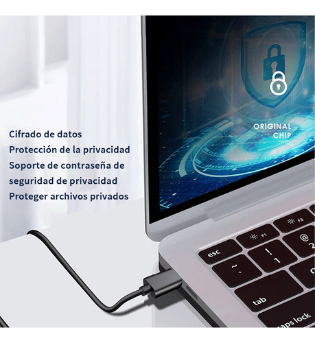 Disco Portátil Duro Externo Alta Velocidad Ssd 4tb Negro
