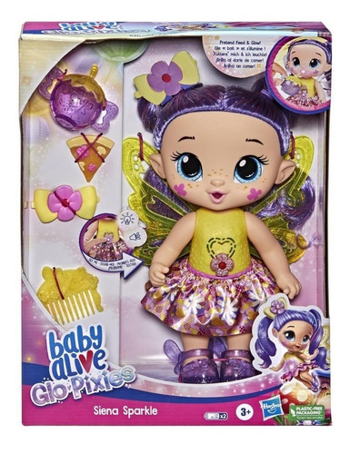 Boneca Baby Alive Glo Pixies Siena Sparkle - F2593 - Hasbro
