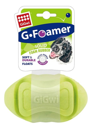 Gigwi® Pelota Rugby Foamer Tpr Verde Para Perros