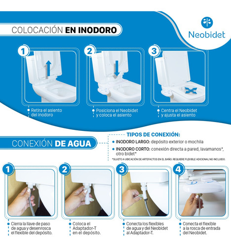 Imagen 5 de 10 de Bidet Matic Plus Para Inodoro Universal + Kit Instalación!!