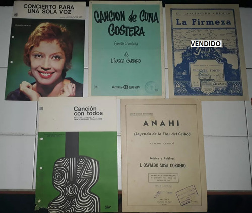 Partituras Cancionero Criollo Etc.leer Descripcion! (Usado)