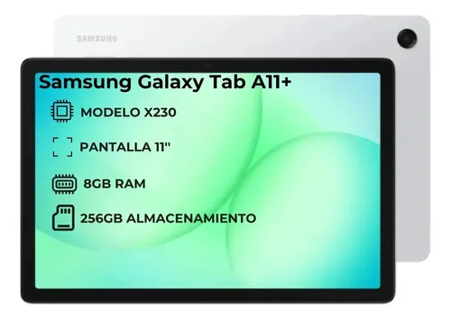 Tablet Samsung Galaxy Tab A11+ 11 8 gb 256 gb X230 prateado