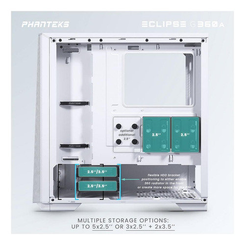 Phanteks Eclipse G360a Matte Blanco Torre Atx (Usado)
