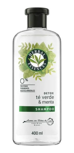 Shampoo Herbal Essences Detox Té Verde & Menta 400 Ml