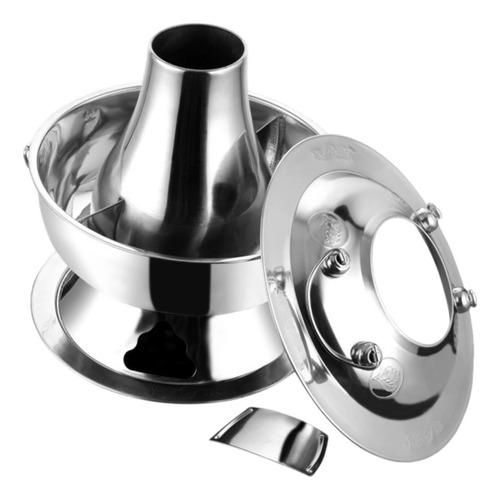 Cobre Olla Shabu Olla Multiusos División Plateada De 30cm