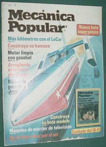 Revista Mecanica Popular Sep/80 Hamaca Jeep Botes Fotografia