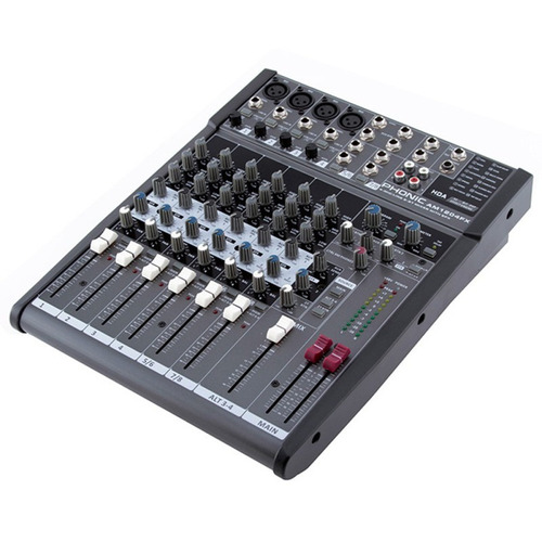 Mixer Phonic Am-1204 4 Xls Faders Master Canon Envio