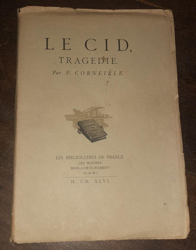 Corneille Le Cid Tragedie 1946 En Rama Numerado Frances