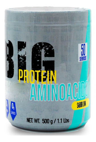 Aminoácidos En Polvo Big Protein 500g Sabor Naranja