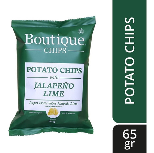 Potato Chips Boutique Chips Jalapeño Y Lima 65g