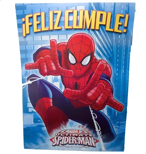  Cartel Feliz Cumpleaños Spiderman