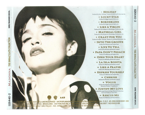 Cd - Madonna - The Immaculate Collection