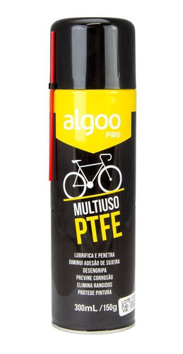 Oleo Lubrificante Algoo Multiuso Ptfe Spray 300ml Bike
