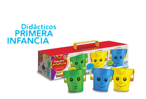 Imagen 2 de 3 de Set De 3 Baldes Baldecitos Didacticos Infantil Duravit 668