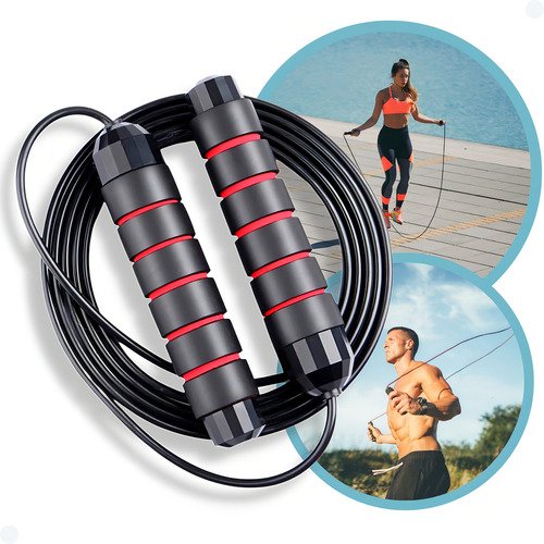Corda De Pular Cross Speed Rope Rolamento Profissional Fit