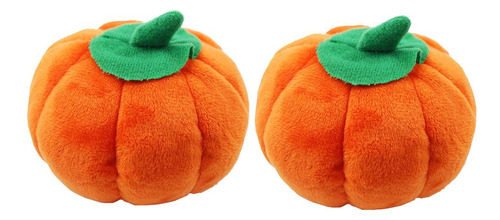 Pumpkin Puppy Squeak Chew Toys Orange Pumpkin Playing