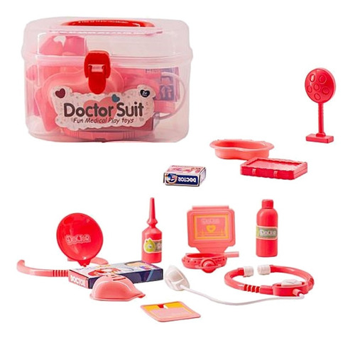 Set Doctor Infantil Kit Medico Medica Con Accesorios Valija