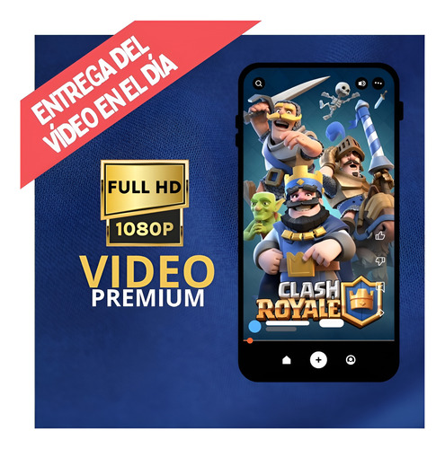Video Invitación Animada (con Foto Opcional) Tarjeta Virtual Clash Royale