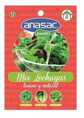 Semillas Mix Lechugas 1,5 Gr Anasac