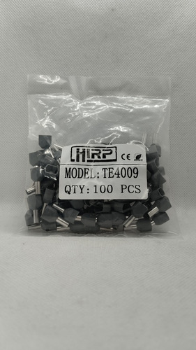 Terminal Pin Hueca Gris Te4009 ( Awg #12) 