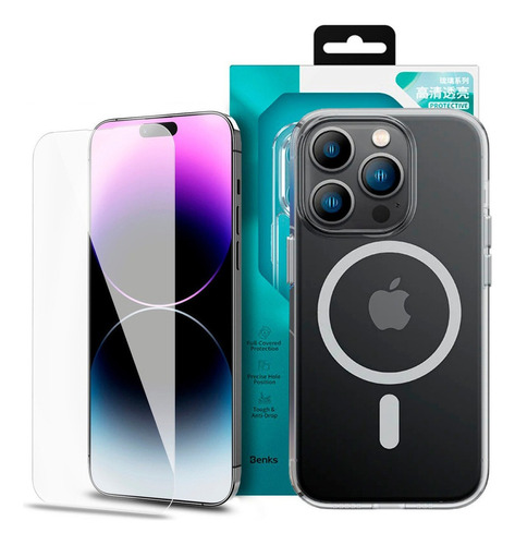Benks Clear Magsafe Case Para iPhone 14 Pro Max 6.7 + Mica