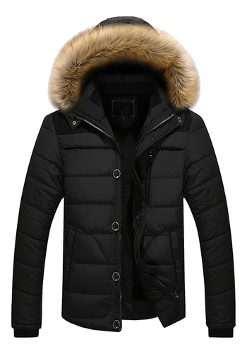 Chaqueta Gruesa De Invierno Para Hombre, Cálida, Con Capucha