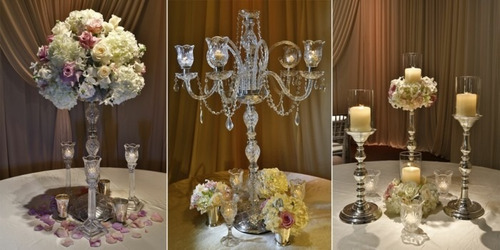 Candelabro Cristal Centro De Mesa Decoración Vela Veladora