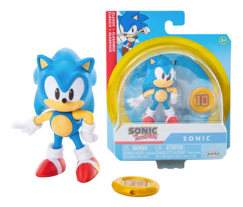 Boneco Sonic Jakks Pacific Sonic Classico Moeda 10