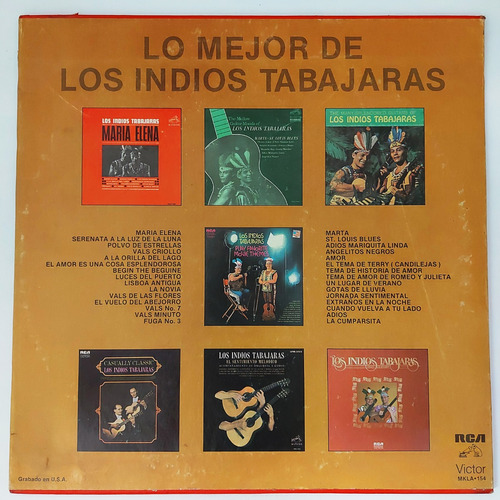 Los Indios Tabajaras - Lo Mejor De Los Indios Tabajaras  Lp