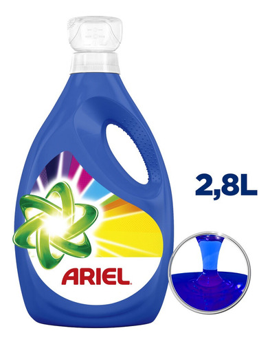Detergente Líquido Ariel  Revitacolor Ropa Color 2.8 L