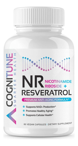 Nr + Resveratrol 60 Caps. Antienvejecimiento Precursor Nad+ Sabor S/n