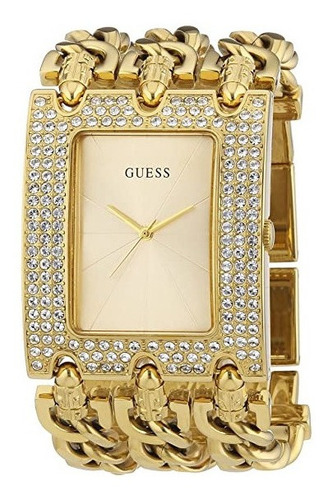Relógio Guess 3 Correntes W0315l2 Vidro Pequeno Trincado