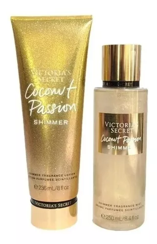 Kit Victoria's Secret Glitter Shimmer Body Splash Coconut