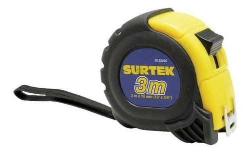 Flexómetro Anti-impacto 3 Metros Hoja Acero Surtek B122080