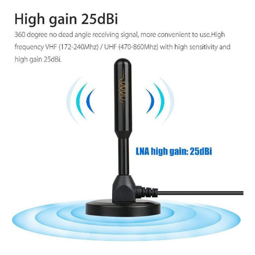 Imagen 6 de 8 de Antena De Tv Digital Amplificada Ultra Hdtv 200 Millas