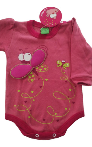 Body Beba Nuevo Con Estampa Y Relieve Oferta! Rosa Chicle 1-3 M Estampado