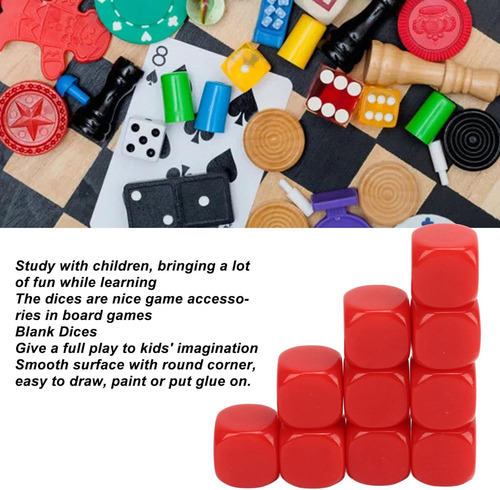 Alomejor Juego De Dados En Blanco De 30 Piezas, Cubos De Esq