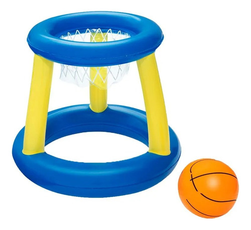 Set Juegos Pileta Aro Basquet + Pelota Inflable Bestway 61cm