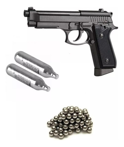 Pistola Balines Kwc Pt92 Blowback + 2 Co2 + 200balines